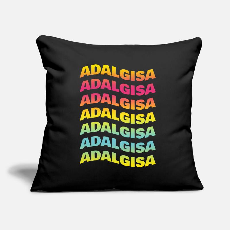 Adalgisa tshirt text wave effect t-shirt- Sofa pillowcase 17,3'' x 17,3'' (45 x 45 cm)