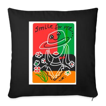 EG Frau I positive Sprüche I Muttertag I Urlaub - Sofakissenbezug 45 x 45 cm - Schwarz - Vorne
