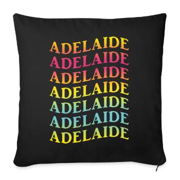 Adelaide wave effect t-shirt gift idea - Sofa pillowcase 17,3'' x 17,3'' (45 x 45 cm) - black - Front