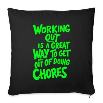 S’ENTRAÎNER EST UN EXCELLENT MOYEN DE SORTIR DE L’ACTION - Housse de coussin décorative 45 x 45 cm - noir - Devant