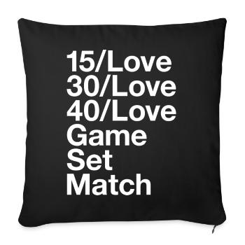 AMATEUR DE TENNIS - Housse de coussin décorative 45 x 45 cm - noir - Devant