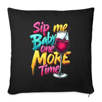 SIROTE-MOI BÉBÉ UNE FOIS DE PLUS - Housse de coussin décorative 45 x 45 cm - noir - Devant