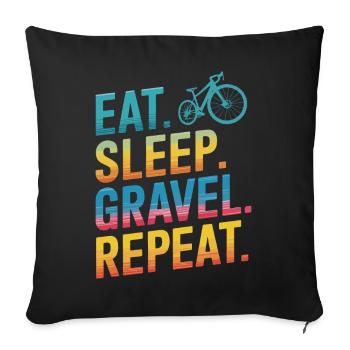 Radfahren Lifestyle Motivierendes Design - Sofakissenbezug 45 x 45 cm - Schwarz - Vorne