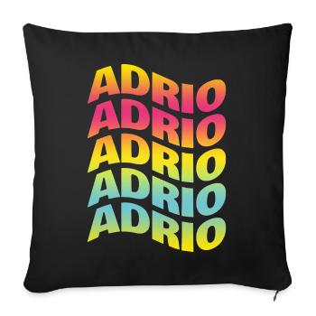 Adrio wave effect t-shirt gift idea - Sofa pillowcase 17,3'' x 17,3'' (45 x 45 cm) - black - Front