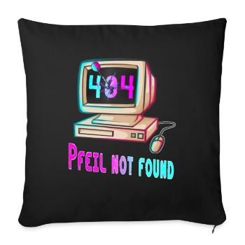 404 Retro Design - Sofa pillowcase 17,3'' x 17,3'' (45 x 45 cm) - black - Front