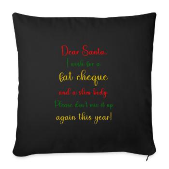 Dear Santa - Sofa pillowcase 17,3'' x 17,3'' (45 x 45 cm) - black - Front