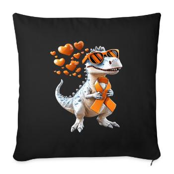 Soutien à la sensibilisation à la sclérose en plaques - Housse de coussin décorative 45 x 45 cm - noir - Devant