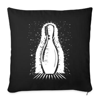 Bowling Pin - Sofa pillowcase 17,3'' x 17,3'' (45 x 45 cm) - black - Front
