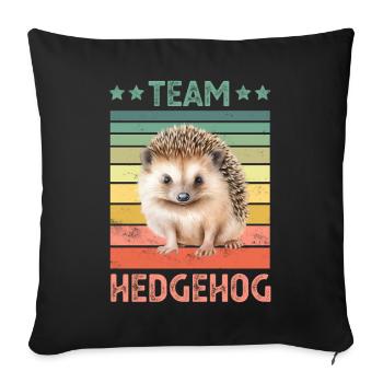 Igel - Sofakissenbezug 45 x 45 cm - Schwarz - Vorne