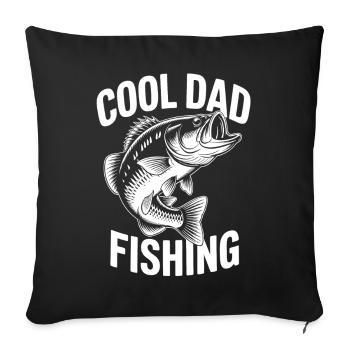 Conception de pêche cool pour papa - Housse de coussin décorative 45 x 45 cm - noir - Devant