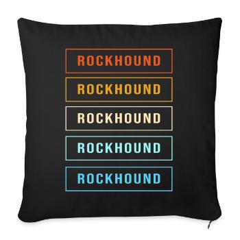 Geologist Geologist Geology Rock Stones Collecting - Sofa pillowcase 17,3'' x 17,3'' (45 x 45 cm) - black - Front