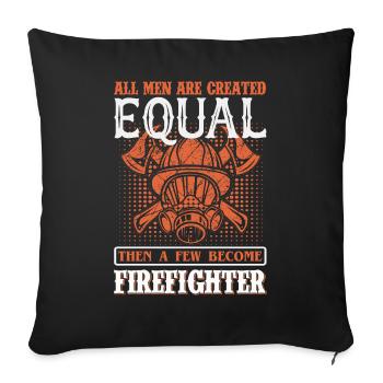 Fireman - Sofa pillowcase 17,3'' x 17,3'' (45 x 45 cm) - black - Front