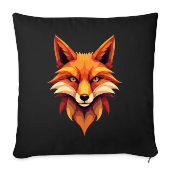 Renard Brabus Géométrique - Housse de coussin décorative 45 x 45 cm - noir - Devant