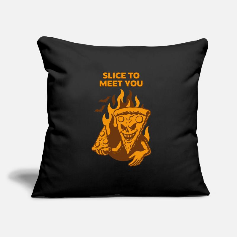 Devilish Pizza - Slice pour vous rencontrer Housse de coussin décorative 45 x 45 cm