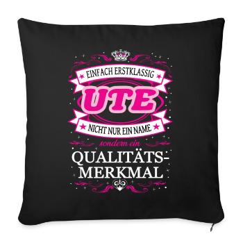 Quality feature Ute simply first-class - Sofa pillowcase 17,3'' x 17,3'' (45 x 45 cm) - black - Front