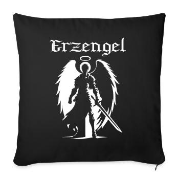 Archangel Silhouette Design – Celestial Power - Sofa pillowcase 17,3'' x 17,3'' (45 x 45 cm) - black - Front