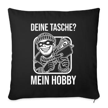 Pickpocket, ton sac est mon hobby - Housse de coussin décorative 45 x 45 cm - noir - Devant