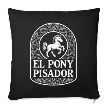 El Pony Pisador - Sofa pillowcase 17,3'' x 17,3'' (45 x 45 cm) - black - Front