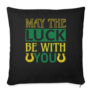 Que la chance soit avec vous - Housse de coussin décorative 45 x 45 cm - noir - Devant