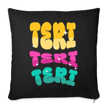Teri Terry Teri - Sofakissenbezug 45 x 45 cm - Schwarz - Vorne