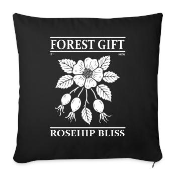Hagebutte Design – Rosehip Bliss - Sofa pillowcase 17,3'' x 17,3'' (45 x 45 cm) - black - Front