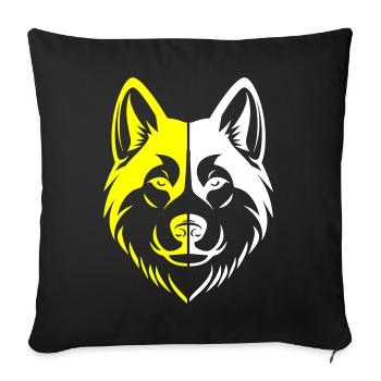 Chien Akita - Housse de coussin décorative 45 x 45 cm - noir - Devant