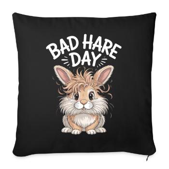 Animal Humor Rabbit Lion Head - Sofa pillowcase 17,3'' x 17,3'' (45 x 45 cm) - black - Front