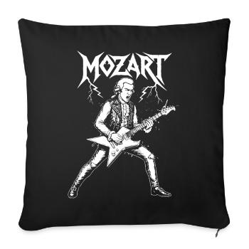 Mozart Metal Guitar Hero Tee - Sofa pillowcase 17,3'' x 17,3'' (45 x 45 cm) - black - Front