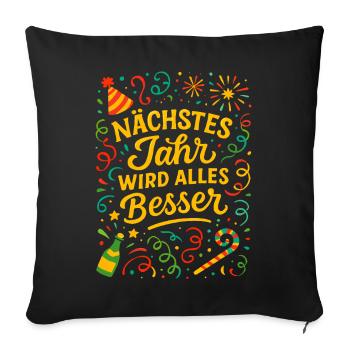 Fireworks New Year's Eve Confetti Happiness New Year - Sofa pillowcase 17,3'' x 17,3'' (45 x 45 cm) - black - Front