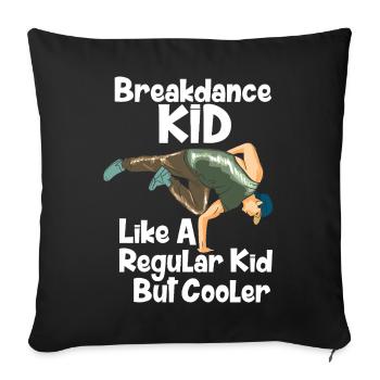 Breakdance, Hip Hop, Art de la danse de rue B-Boy, - Housse de coussin décorative 45 x 45 cm - noir - Devant