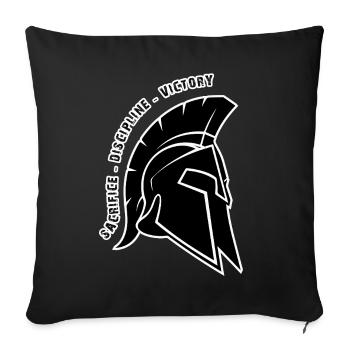 Epic Victory Spartan Helmet - Sofa pillowcase 17,3'' x 17,3'' (45 x 45 cm) - black - Front