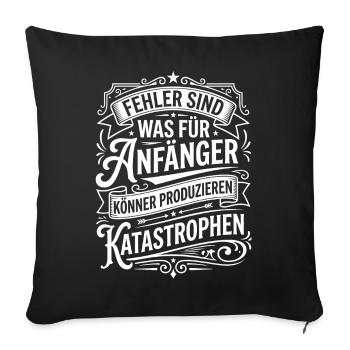 Les experts produisent des catastrophes - Housse de coussin décorative 45 x 45 cm - noir - Devant