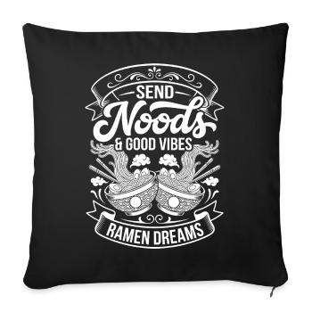 Envoie des Nouilles et des Ramen Rêves - Housse de coussin décorative 45 x 45 cm - noir - Devant