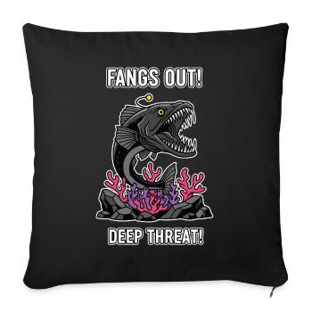 Fangs Out Deep Threat Abyssal Fish - Sofa pillowcase 17,3'' x 17,3'' (45 x 45 cm) - black - Front