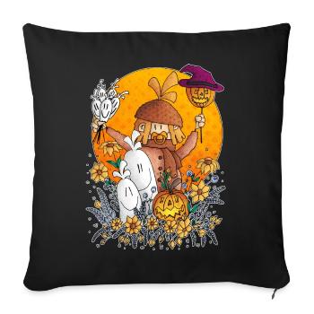 Ugo - la parade des citrouilles / - Housse de coussin décorative 45 x 45 cm - noir - Devant