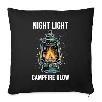 Night Light Campfire Glow Lanterne - Housse de coussin décorative 45 x 45 cm - noir - Devant