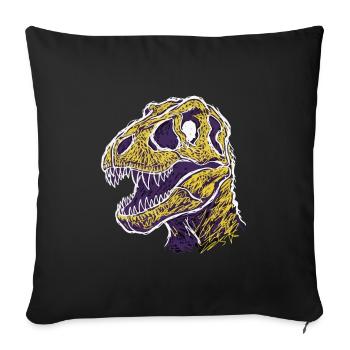 Artistic Dinosaur T-Rex Skull - Sofa pillowcase 17,3'' x 17,3'' (45 x 45 cm) - black - Front
