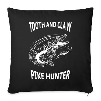 Pike River Fishing Pike Hunter - Sofa pillowcase 17,3'' x 17,3'' (45 x 45 cm) - black - Front