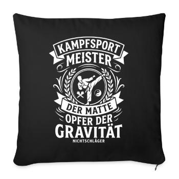 Martial Arts Master Logo - Sofa pillowcase 17,3'' x 17,3'' (45 x 45 cm) - black - Front