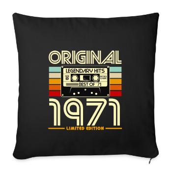 Original 1971 Édition Limitée - Housse de coussin décorative 45 x 45 cm - noir - Devant