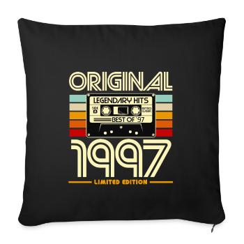 Original 1997 Héritage Retro - Housse de coussin décorative 45 x 45 cm - noir - Devant