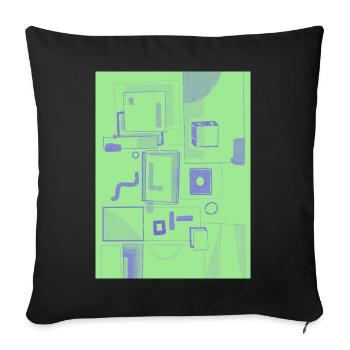 Sprechblasen - Sofakissenbezug 45 x 45 cm - Schwarz - Vorne