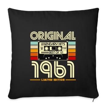 Original Legendary Hits 1961 Limited Edition - Housse de coussin décorative 45 x 45 cm - noir - Devant