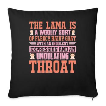 La variété laineuse lama - Housse de coussin décorative 45 x 45 cm - noir - Devant