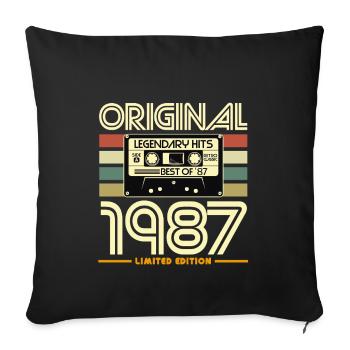 Original 1987 Limited Vintage Edition - Sofa pillowcase 17,3'' x 17,3'' (45 x 45 cm) - black - Front