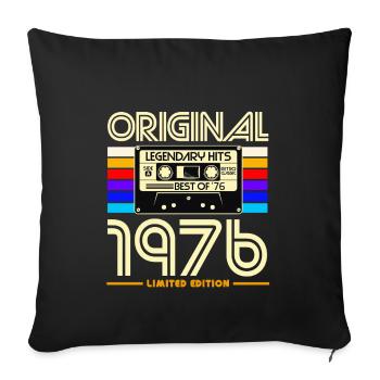 Original 1976 Cassette Retro Edition - Sofa pillowcase 17,3'' x 17,3'' (45 x 45 cm) - black - Front