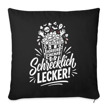 Blutspritzer Horror Splatter Design - Sofakissenbezug 45 x 45 cm - Schwarz - Vorne