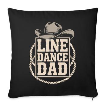 Line Dance Dad Cowboy Look - Sofa pillowcase 17,3'' x 17,3'' (45 x 45 cm) - black - Front