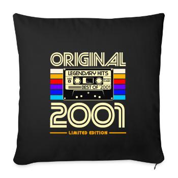 Original 2001 Cassette Limited Edition - Housse de coussin décorative 45 x 45 cm - noir - Devant