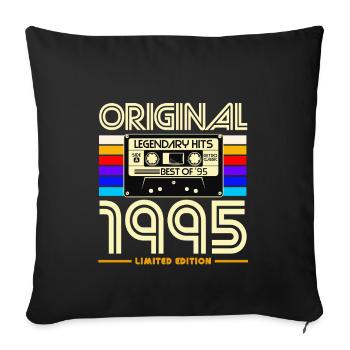 Original 1995 Cassette Limité - Housse de coussin décorative 45 x 45 cm - noir - Devant